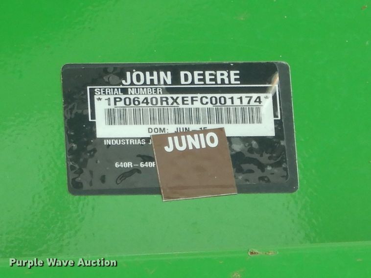 image for item DM3749 2015 John Deere 6120R  MFWD tractor