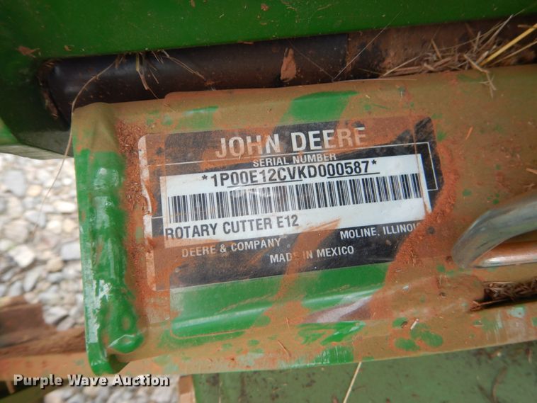 image for item DM3750 John Deere E12  batwing rotary mower