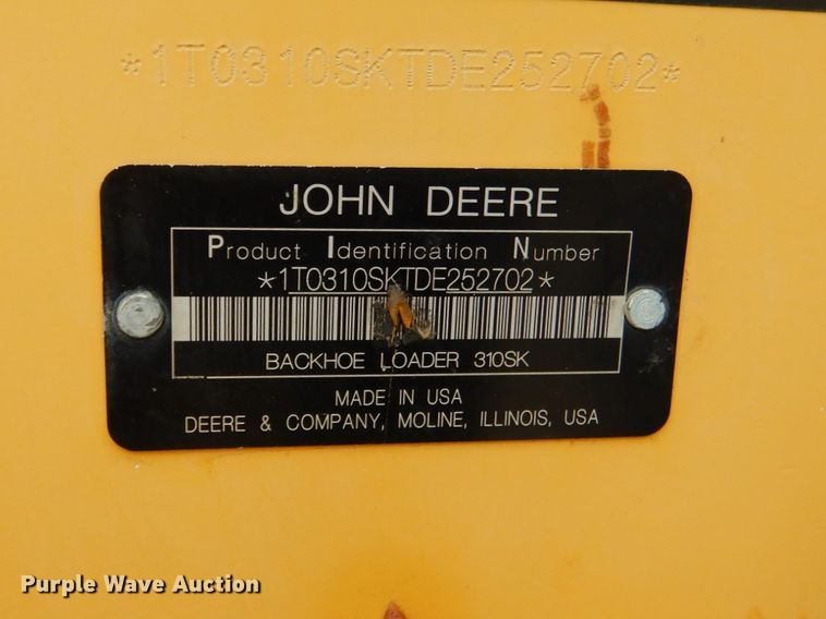 image for item DM3753 2014 John Deere 310SK  backhoe