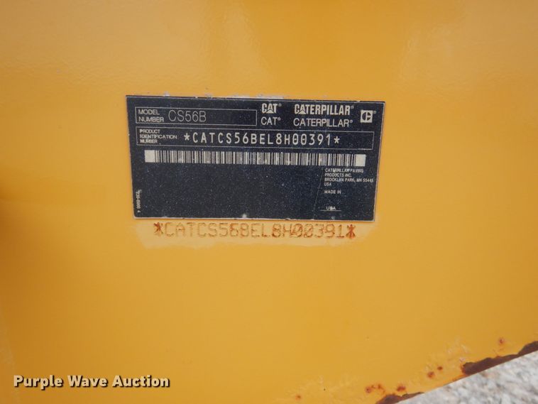 image for item DM3754 2012 Caterpillar CS56B  single drum vibratory roller