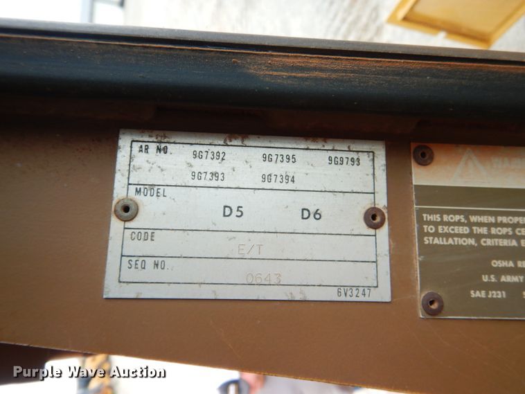 image for item DM3758 1981 Caterpillar D5B  dozer