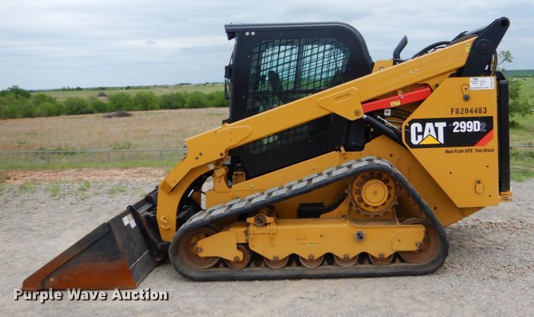 image for item DM3759 2018 Caterpillar 299D2  tracked skid steer loader