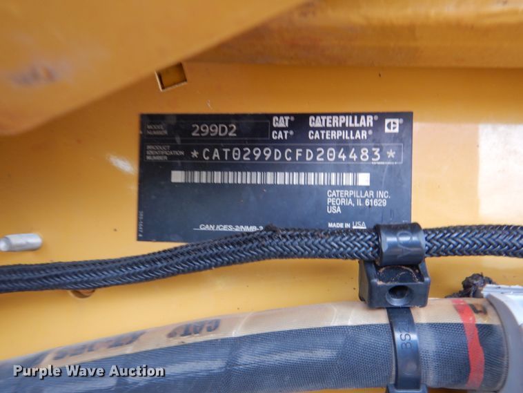 image for item DM3759 2018 Caterpillar 299D2  tracked skid steer loader