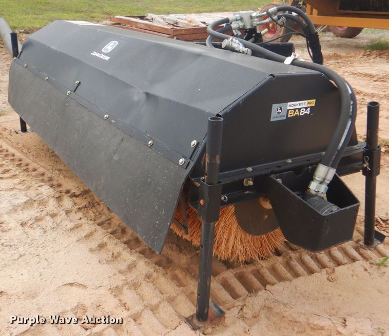 image for item DM3776 John Deere BA84 Worksite Pro skid steer sweeper