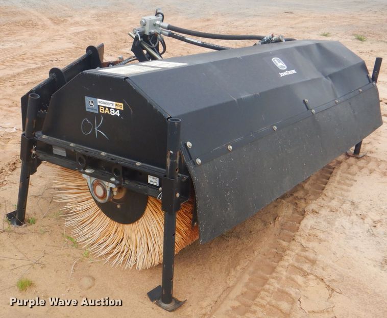 image for item DM3776 John Deere BA84 Worksite Pro skid steer sweeper