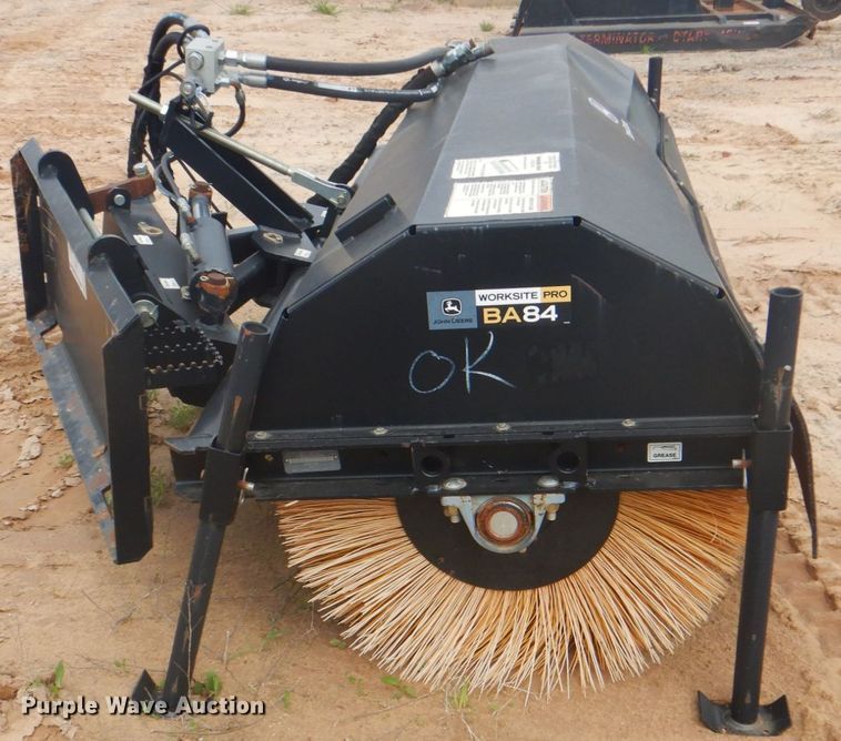 image for item DM3776 John Deere BA84 Worksite Pro skid steer sweeper