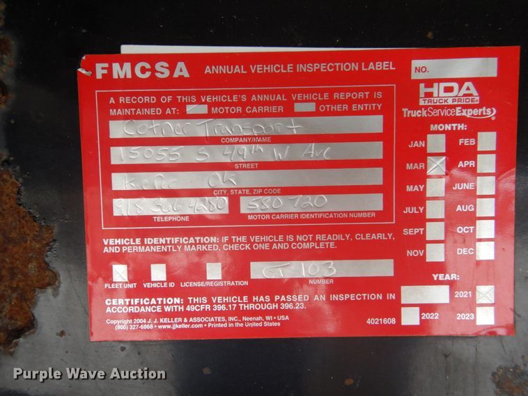 image for item DJ0433 1999 Reinke flatbed trailer