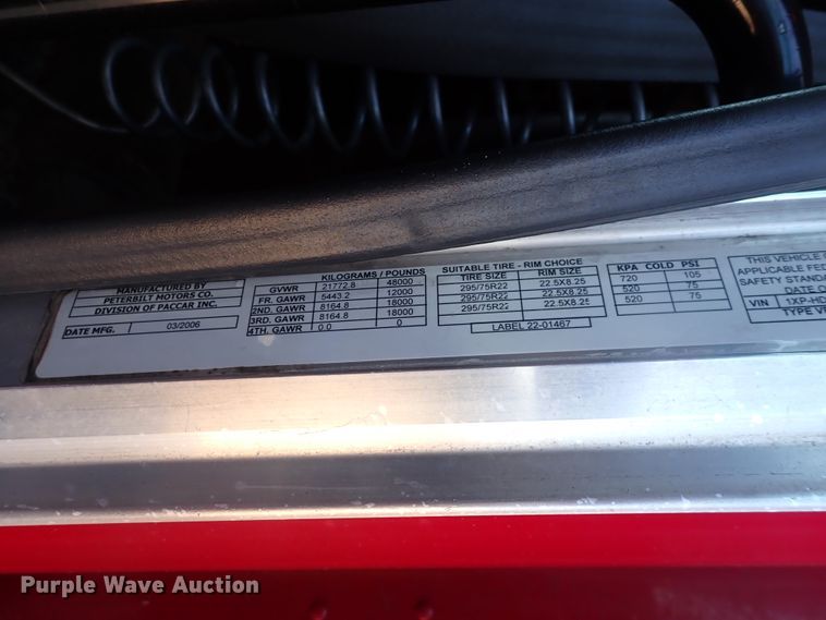 image for item DJ5675 2007 Peterbilt 386  semi truck