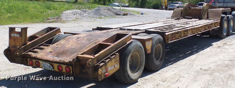 image for item DM3010 1963 Hyster  drop deck equipment trailer