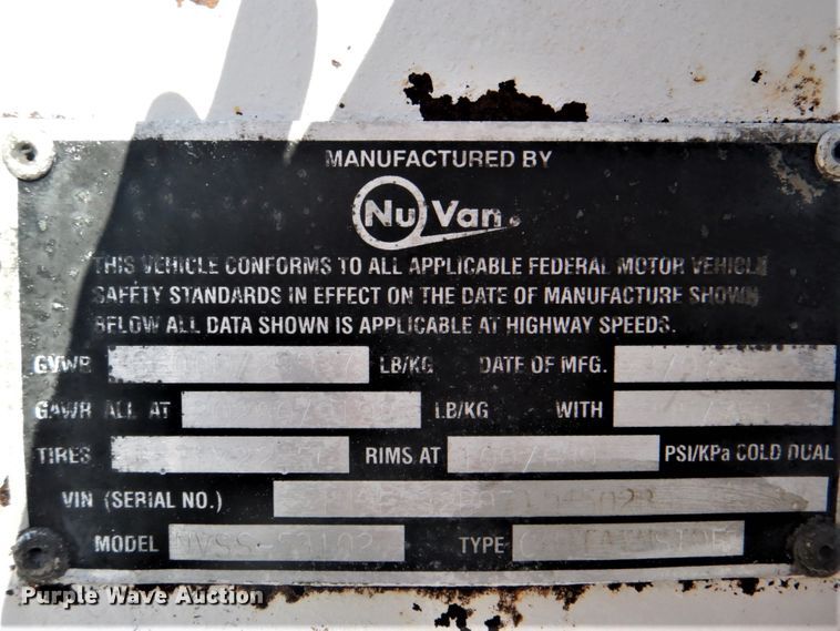 image for item HX9234 2007 Nu Van NVSS-53102  side curtain trailer