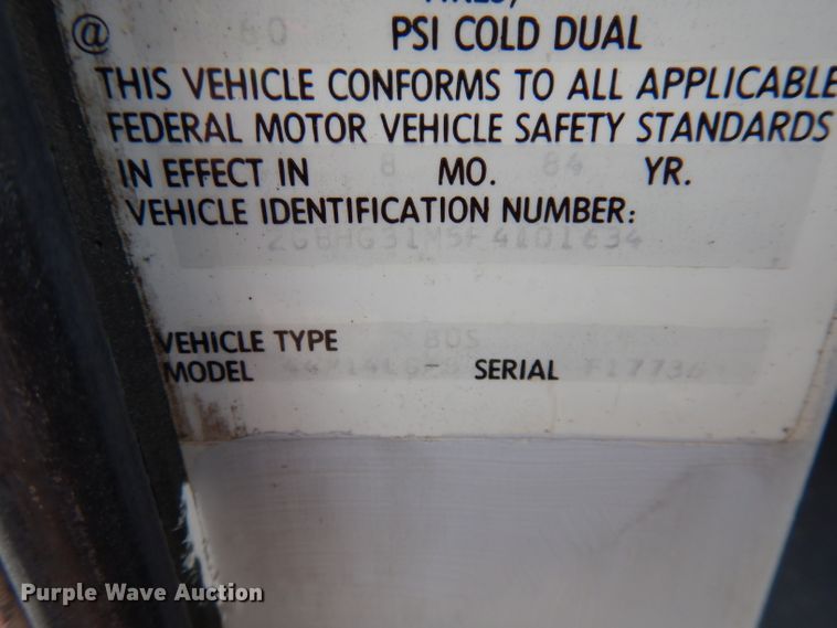 image for item DH8768 1985 Chevrolet G30  RV