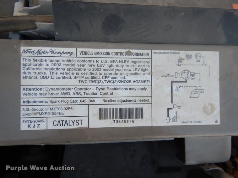 image for item DL8148 2003 Ford Ranger  SuperCab pickup truck