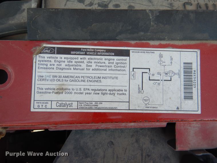 image for item DL8149 2000 Ford Ranger XLT  SuperCab pickup truck