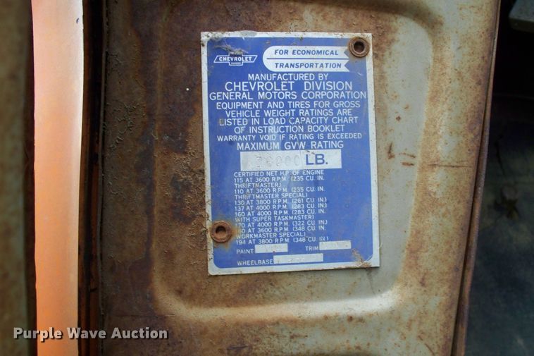 image for item GQ9594 1959 Chevrolet Viking 60  grain truck