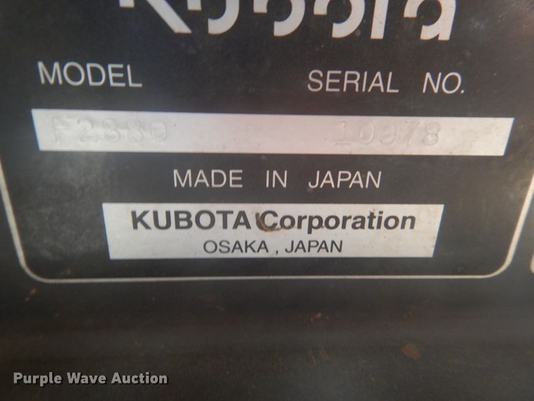 image for item HE9706 Kubota F2880  lawn mower