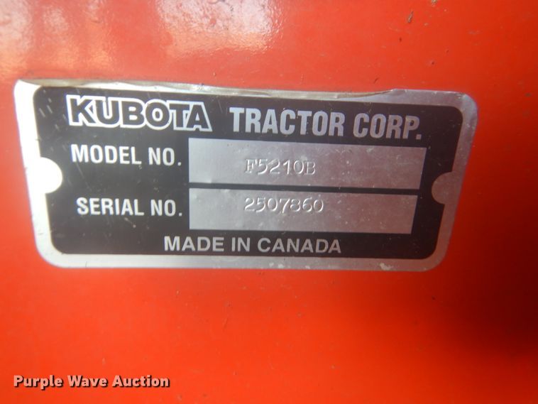 image for item HE9706 Kubota F2880  lawn mower