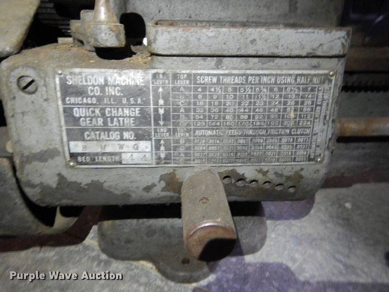 image for item HF9216 Sheldon quick change gear lathe