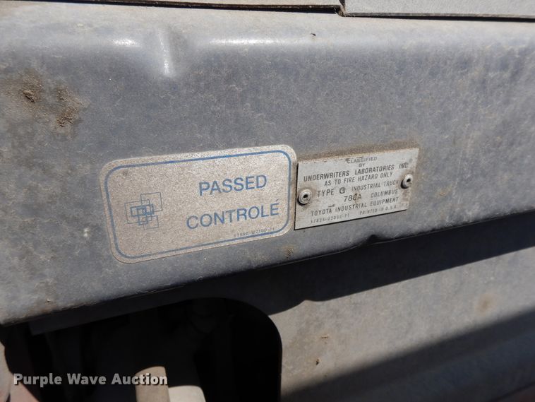 image for item HO9478 Toyota 786A  forklift