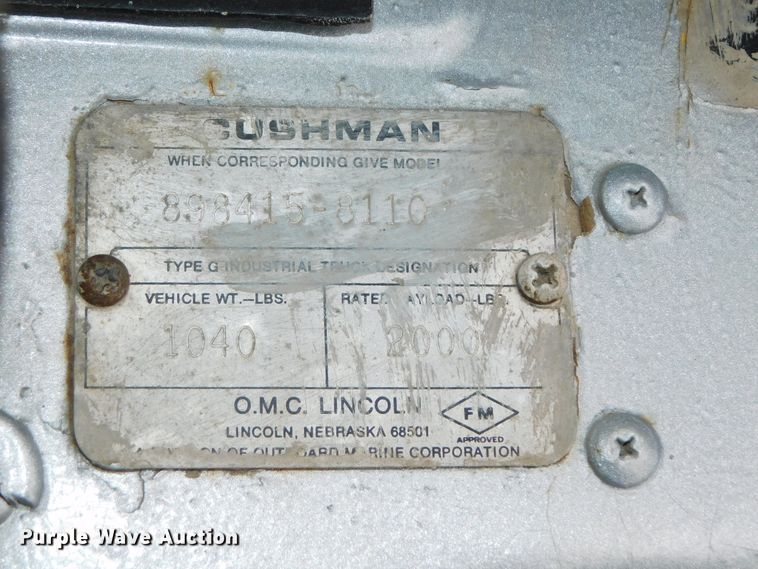 image for item HX9302 Cushman Truckster  utility cart