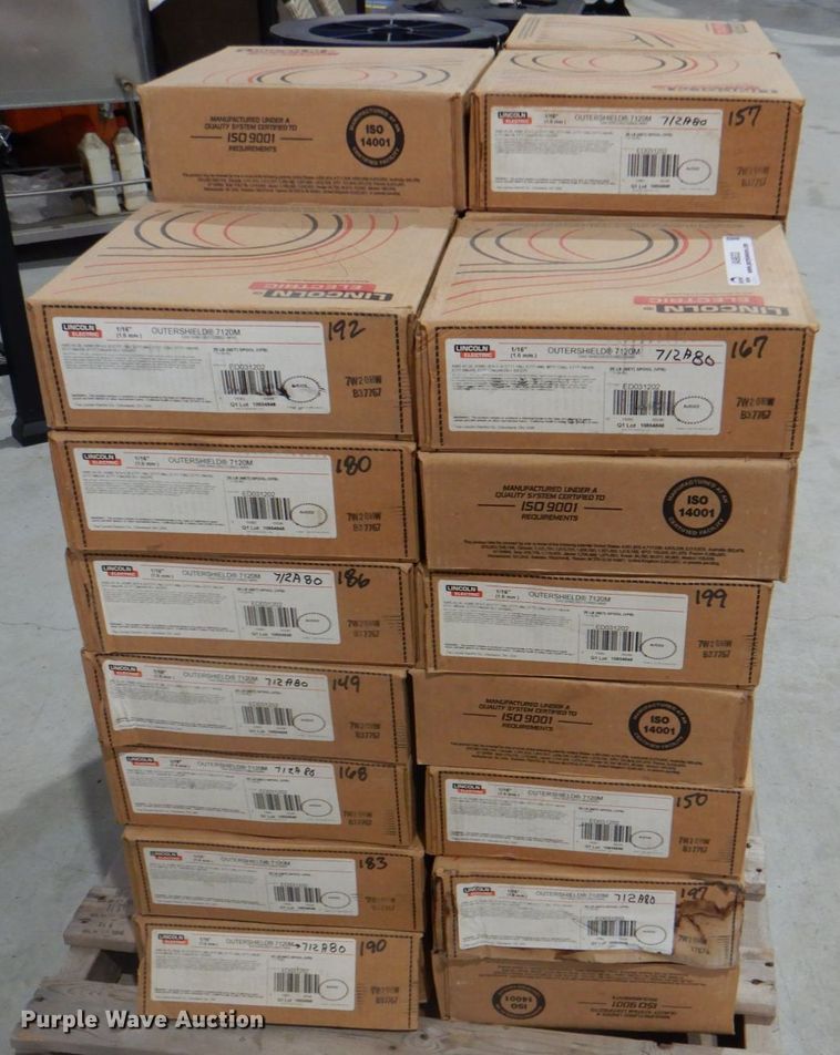 image for item IA9833 (46) boxes of Lincoln Electric welding wire