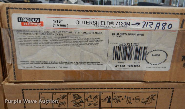 image for item IA9833 (46) boxes of Lincoln Electric welding wire