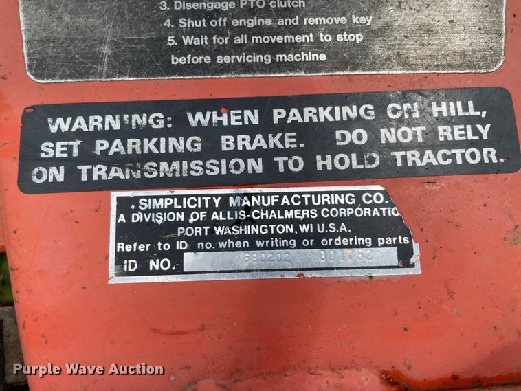 image for item IC9300 Simplicity 7016  lawn mower