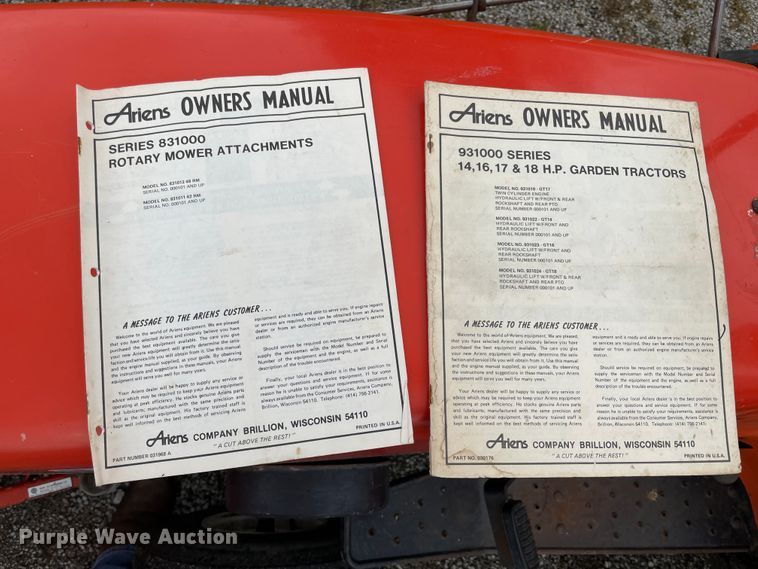 image for item IC9303 Ariens GT14  lawn mower