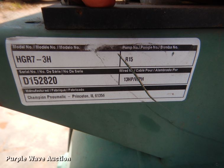 image for item IP9836 Champion HGR7-3H  air compressor