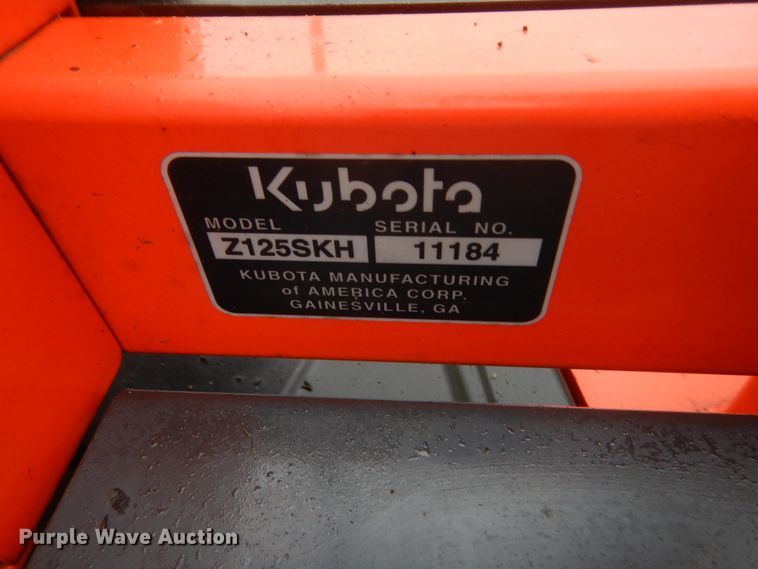 image for item IP9867 Kubota Z125SKH  ZTR lawn mower
