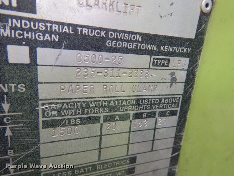image for item IT9384 Clark C500-25  forklift