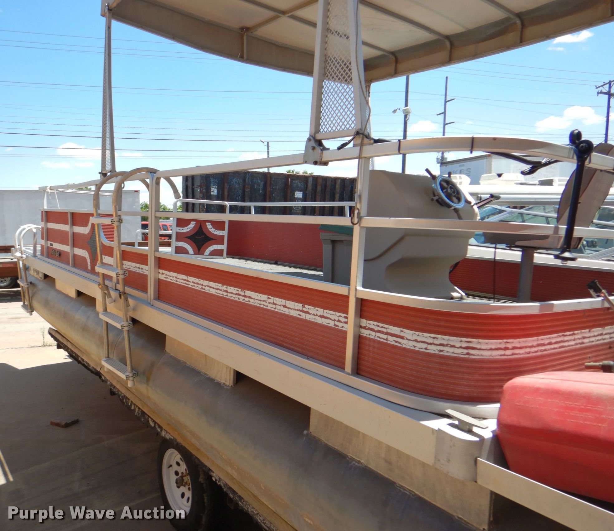 Harris FloteBote pontoon boat in Tulsa, OK Item IA9773 sold Purple Wave
