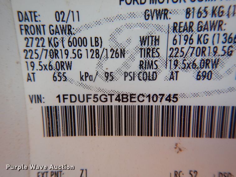 image for item DC2094 2011 Ford F550  utility / service truck