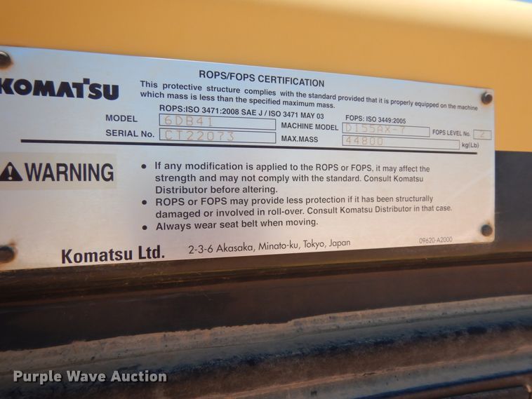 image for item DC2104 2013 Komatsu D155AX-7  dozer
