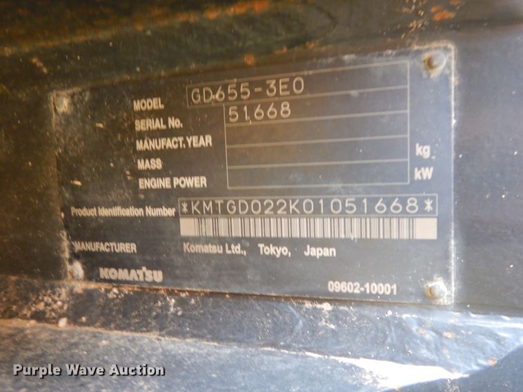 image for item DC2110 2008 Komatsu GD655  motor grader