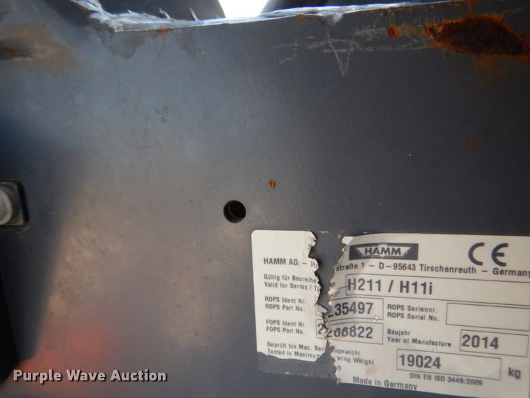 image for item DC2112 2014 Hamm H11I  single drum vibratory roller