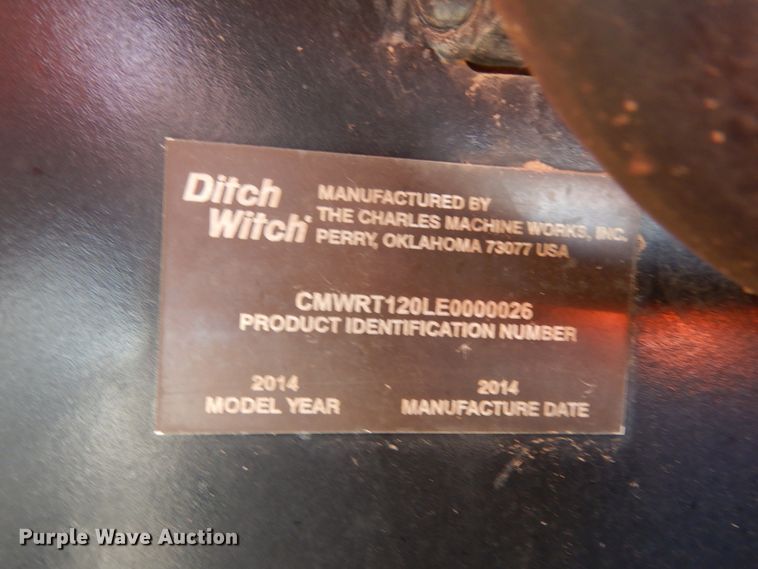 image for item DC2114 2014 Ditch Witch RT120  trencher