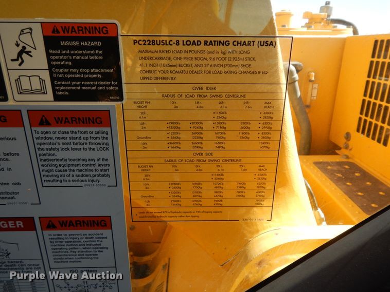 image for item DC2115 2012 Komatsu PC228USLC-8  excavator