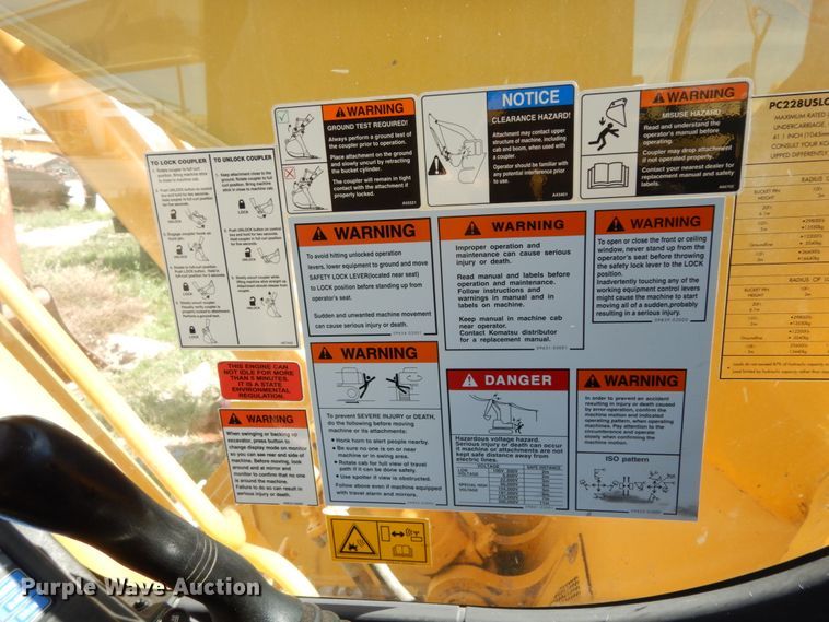 image for item DC2115 2012 Komatsu PC228USLC-8  excavator