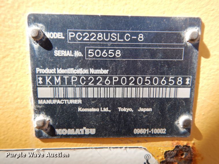 image for item DC2115 2012 Komatsu PC228USLC-8  excavator
