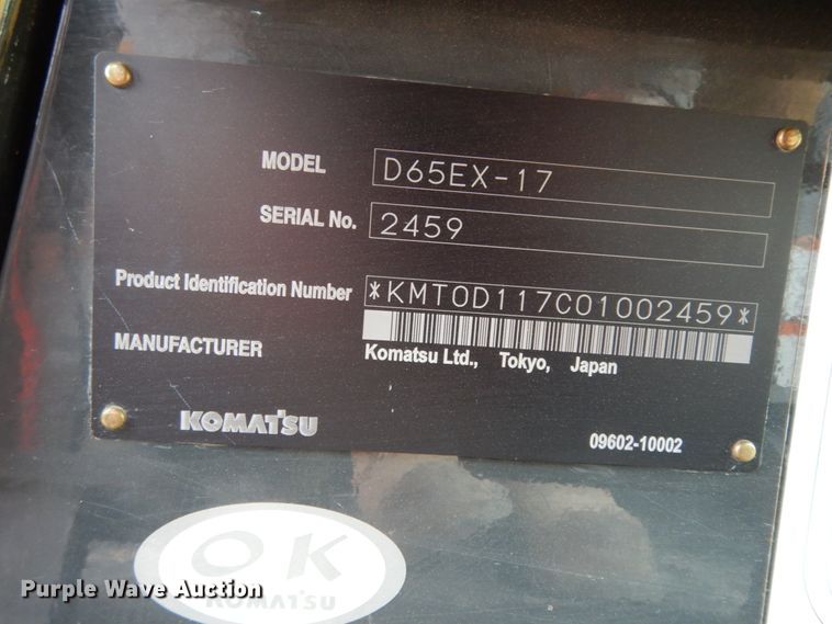 image for item DC2118 2014 Komatsu D65EX-17  dozer