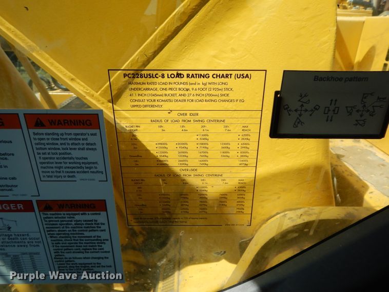 image for item DC2119 2014 Komatsu PC228USLC-8  excavator