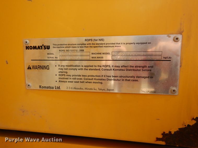 image for item DC2119 2014 Komatsu PC228USLC-8  excavator