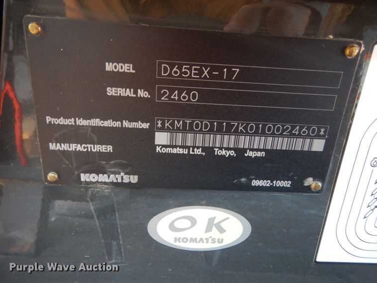 image for item DC2122 2015 Komatsu D65EX-17  dozer