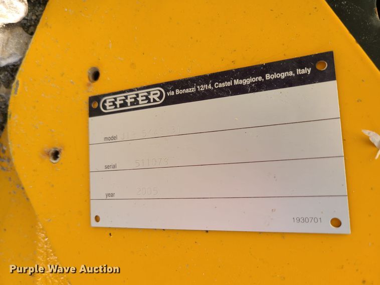 image for item DH5987 2005 Effer Jib 5K4SB31  truck crane