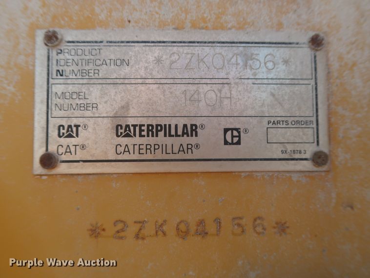 image for item DJ1834 1998 Caterpillar 140H  motor grader