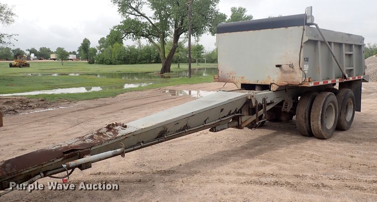image for item DJ5705 1988 Custom Chassis  end dump pup trailer
