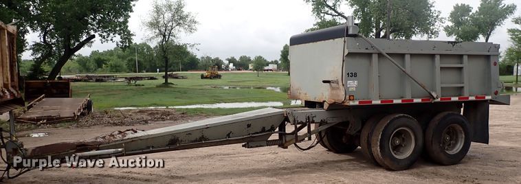 image for item DJ5705 1988 Custom Chassis  end dump pup trailer