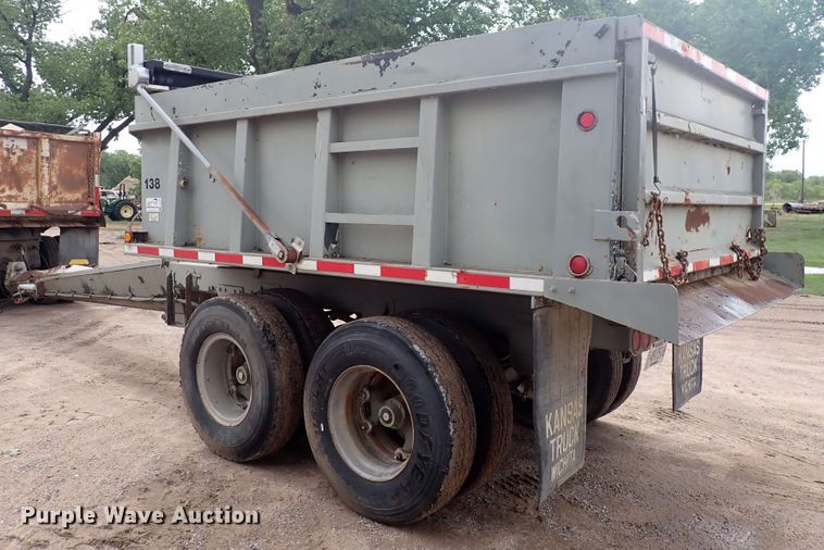 image for item DJ5705 1988 Custom Chassis  end dump pup trailer