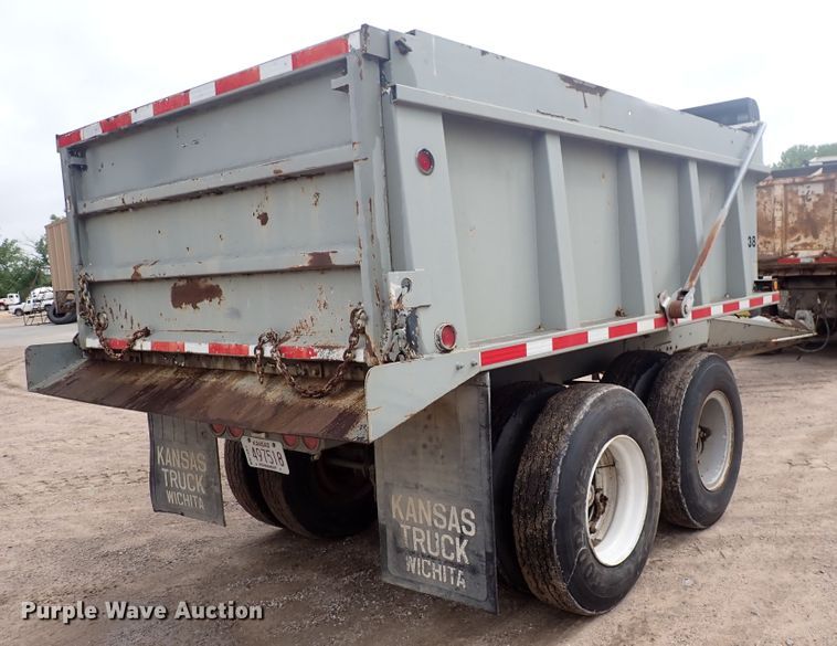 image for item DJ5705 1988 Custom Chassis  end dump pup trailer
