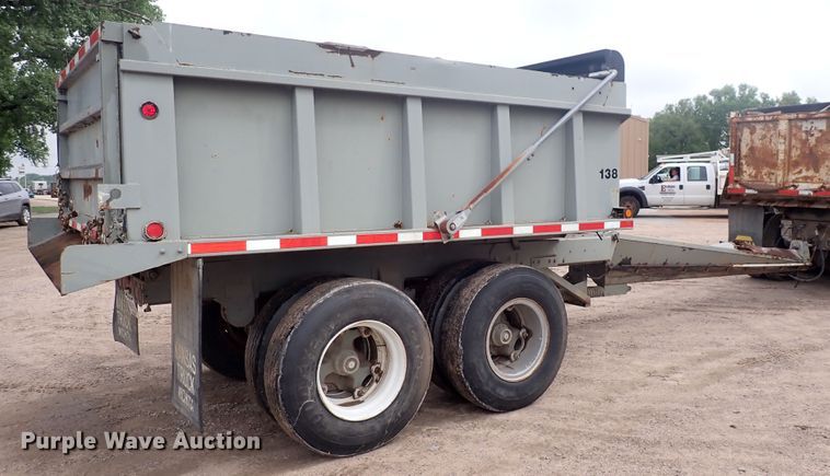 image for item DJ5705 1988 Custom Chassis  end dump pup trailer